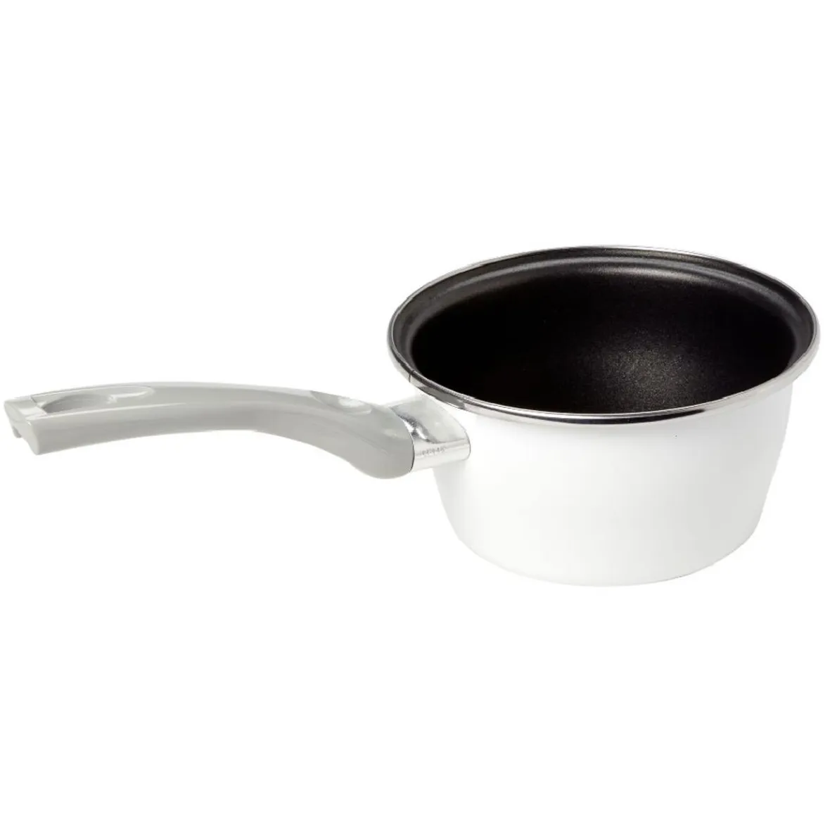 Gifi Cuisson^Casserole acier émaillé noir et blanc Ø 16 cm