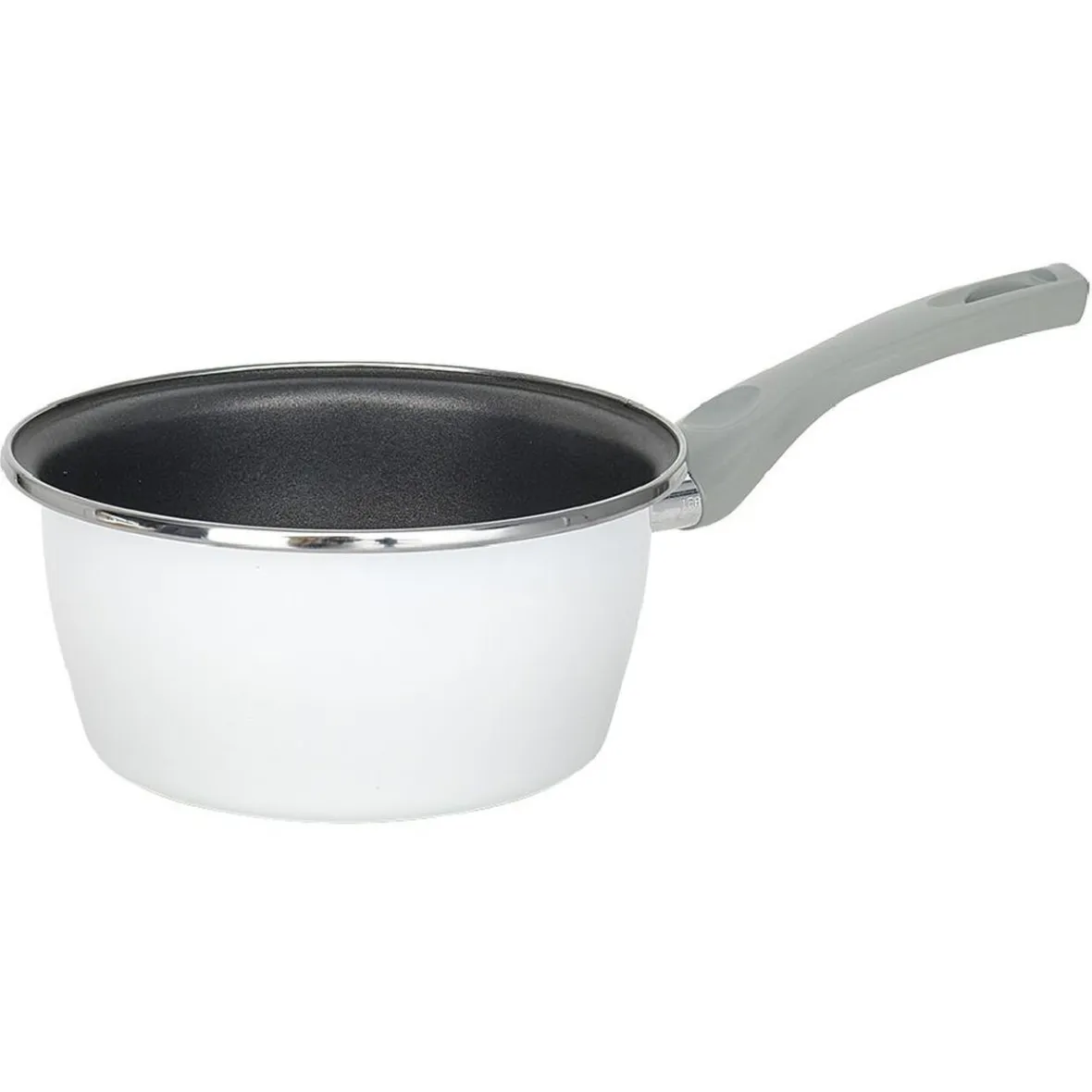 Gifi Cuisson^Casserole acier émaillé noir et blanc Ø 18 cm