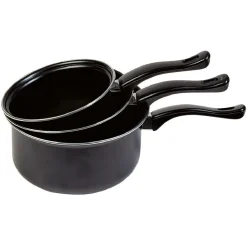 Gifi Cuisson^Casserole acier noir - Lot de 3 - Tous feux sauf induction