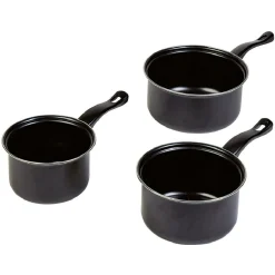 Gifi Cuisson^Casserole acier noir - Lot de 3 - Tous feux sauf induction