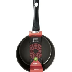 Gifi Cuisson^Casserole aluminium antiadhésive noir et rouge Ø 20 cm