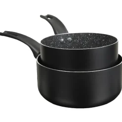Gifi Cuisson^Casserole noire à induction effet pierre x2