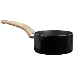 Gifi Cuisson^Casserole noire manche effet bois Ø 14
