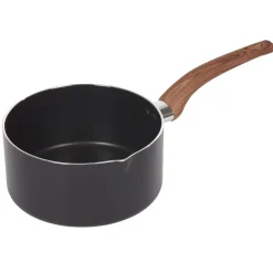 Gifi Cuisson^Casserole noire manche effet bois Ø 18