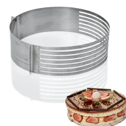 Gifi Cuisson^Cercle à pâtisserie extensible spécial génoise inox