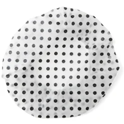 Charlotte de douche à pois plastique blanc et noir^Gifi