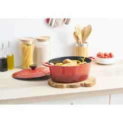 Gifi Cuisson^Cocotte fonte rouge et noir