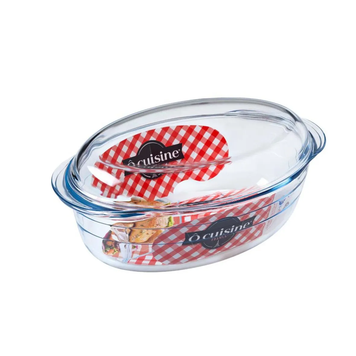 Gifi Cuisson^Cocotte ovale en verre transparent 4 L