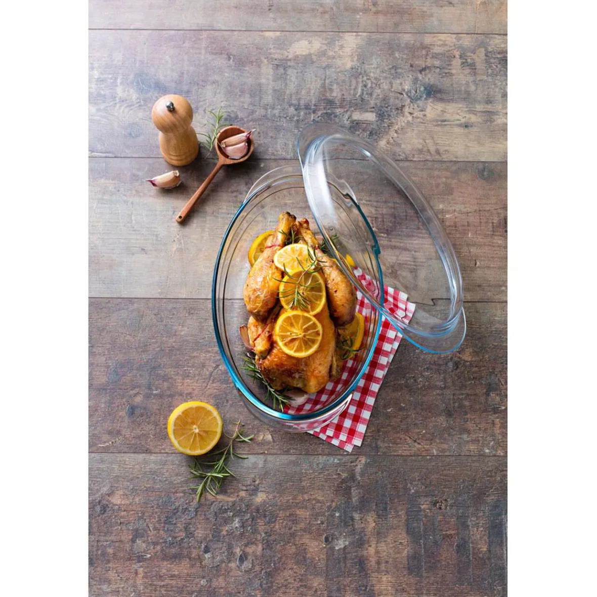 Gifi Cuisson^Cocotte ovale en verre transparent 4 L