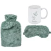 Coffret cocconing 3 pièces bouillotte masque yeux et mug vert^Gifi Sale