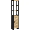 Colonne de salle de bain naturel et noir 35x26xH173 cm - Richmond^Gifi