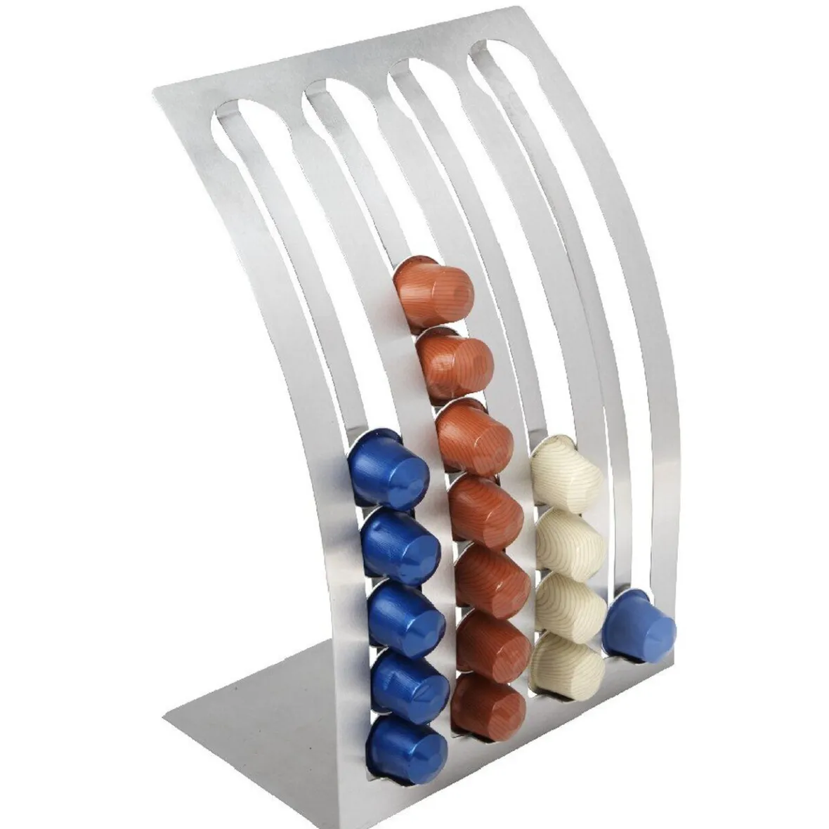 Gifi Rangement De Cuisine^Colonne porte capsule à café gris