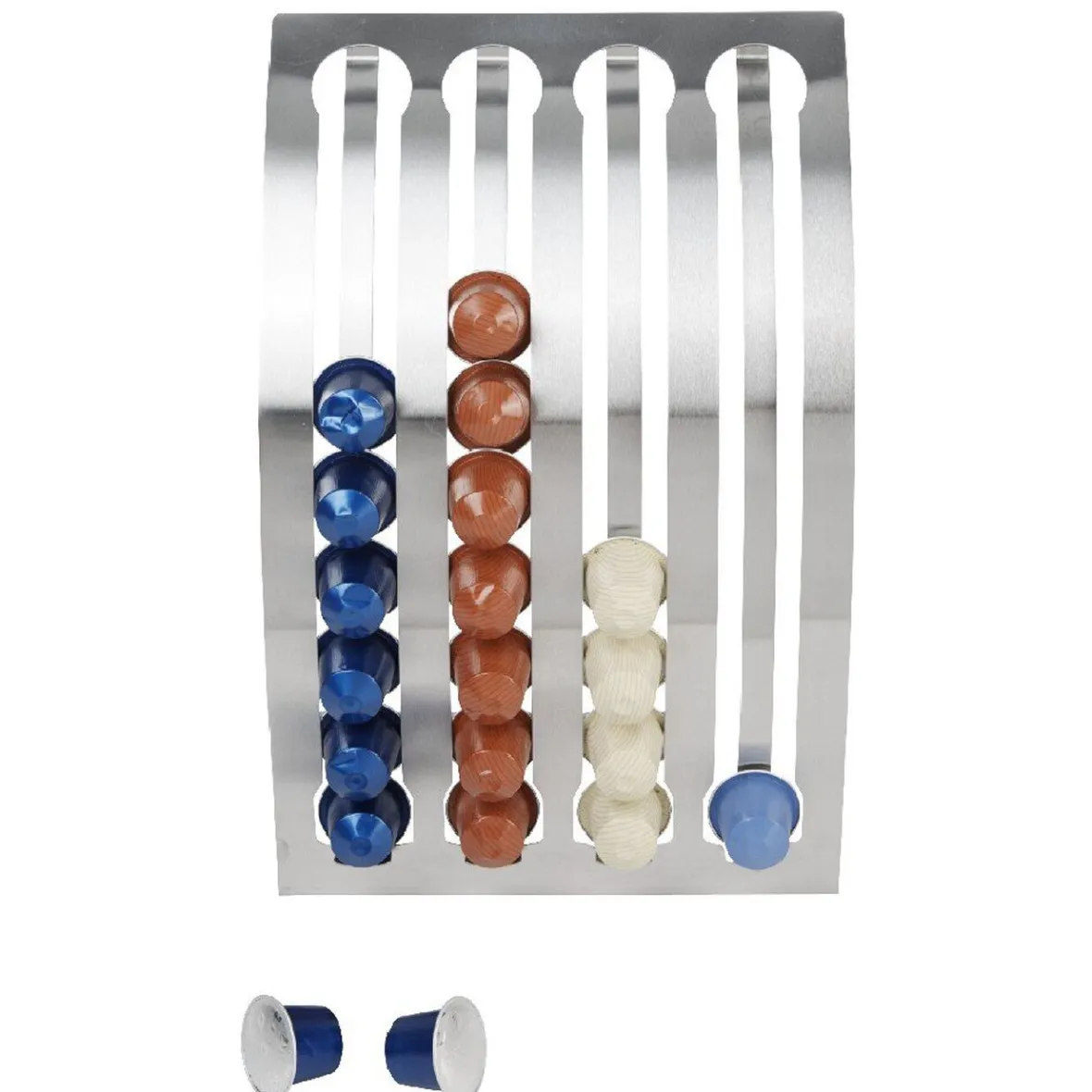Gifi Rangement De Cuisine^Colonne porte capsule à café gris