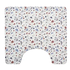 Contour WC PVC motif terrazzo blanc marron bleu 49,5x15cm^Gifi Best