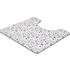 Contour WC PVC motif terrazzo blanc marron bleu 49,5x15cm^Gifi Best