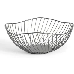 Gifi Rangement De Cuisine^Corbeille à fruits design filaire métal noir Ø25xH12cm