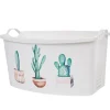 Best Corbeille à linge blanche design cactus 42 L Entretien Du Linge