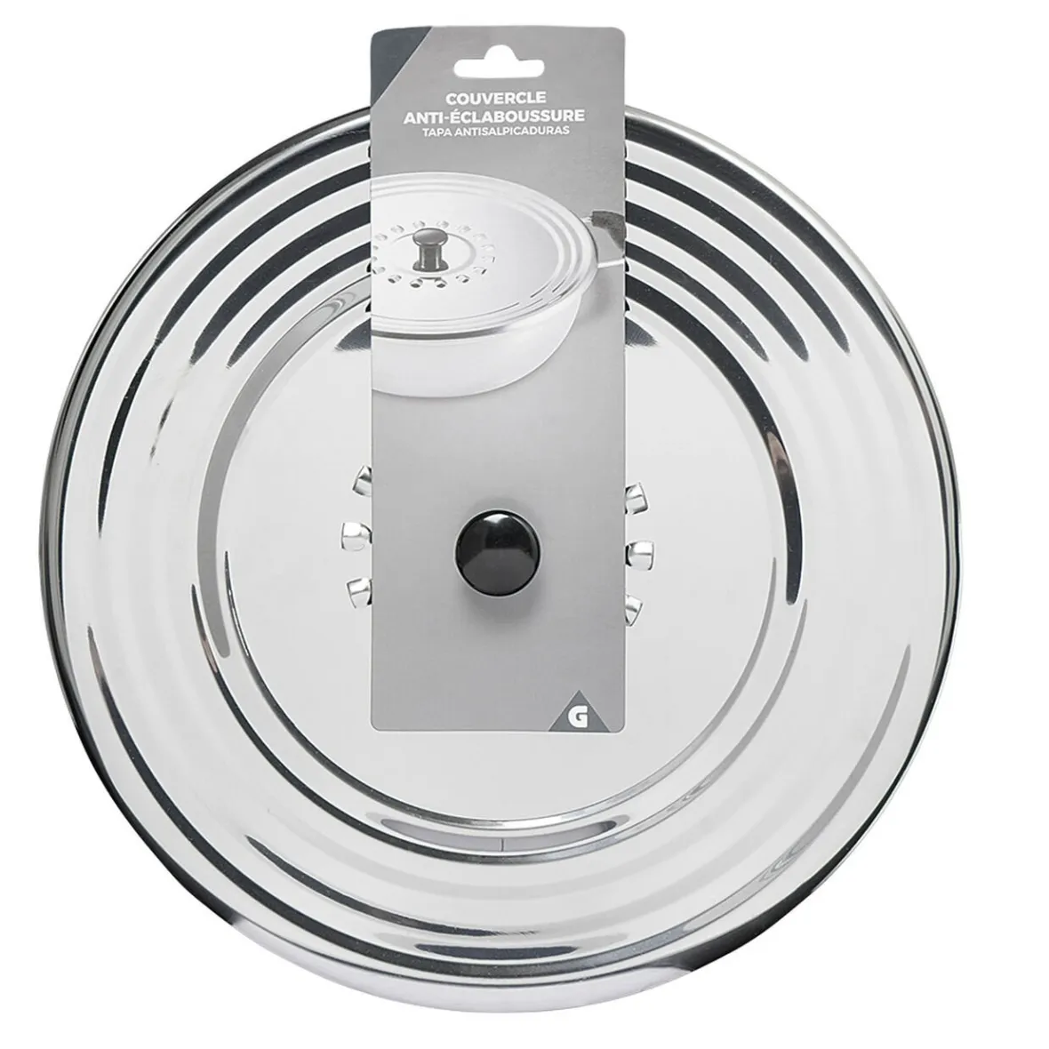 Gifi Cuisson^Couvercle anti éclaboussure inox