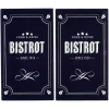 Gifi Cuisson^Couvre plaque planche à découper en verre design Bistrot x2