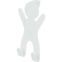 Best Crochet de porte forme bonhomme gris - 10,5xH.19 cm Rangement