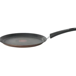 Gifi Cuisson^Crêpière Tefal aluminium anti adhérente thermosignal marron Ø 25 cm