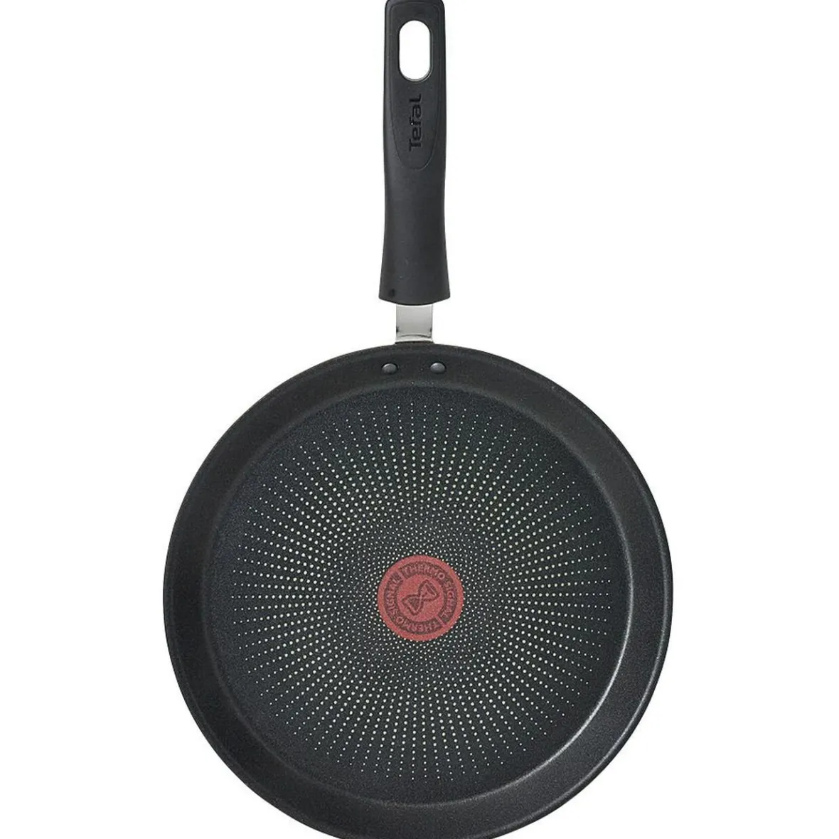 Gifi Cuisson^Crêpière Tefal aluminium anti adhérente thermosignal marron Ø 25 cm
