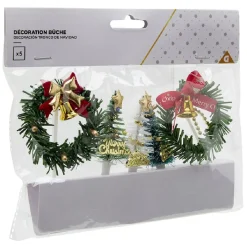Gifi Cuisson^Décoration pour bûche de Noël x5