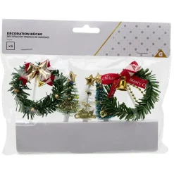 Gifi Cuisson^Décoration pour bûche de Noël x5