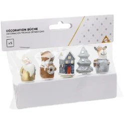 Gifi Cuisson^Décoration pour bûche de Noël x5