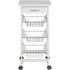Gifi Rangement De Cuisine^Desserte de cuisine mdf métal blanc gris