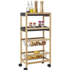 Gifi Rangement De Cuisine^Desserte en bambou 4 niveaux