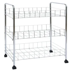 Gifi Rangement De Cuisine^Desserte en métal 3 niveaux - 35,5xH66,5x26cm