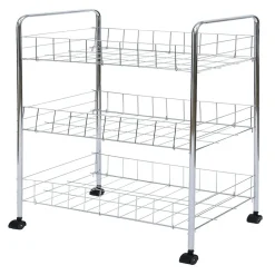 Gifi Rangement De Cuisine^Desserte en métal 3 niveaux - 35,5xH66,5x26cm
