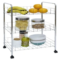 Gifi Rangement De Cuisine^Desserte en métal 3 niveaux - 35,5xH66,5x26cm