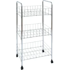 Gifi Rangement De Cuisine^Desserte en métal 3 niveaux - 35,5xH66,5x26cm