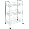 Gifi Rangement De Cuisine^Desserte en métal gris 3 niveaux - L.41xl.26,5xH.61,5cm