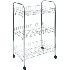 Gifi Rangement De Cuisine^Desserte en métal gris 3 niveaux - L.41xl.26,5xH.61,5cm