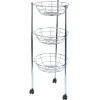 Gifi Rangement De Cuisine^Desserte ovale 3 paniers inox H.70,5cm
