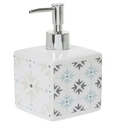Distributeur à savon blanc design carreau de ciment^Gifi Best