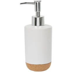 Distributeur à savon blanc liège naturel^Gifi Discount