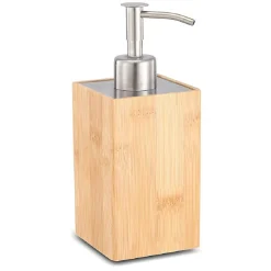 Distributeur à savon en bambou naturel^Gifi Online
