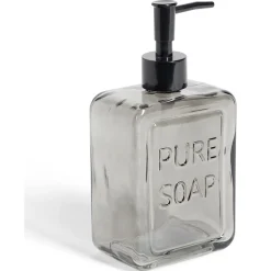 Distributeur à savon 500ml inscription Pure Soap en verre 4 coloris^Gifi Clearance