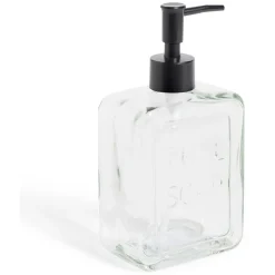 Distributeur à savon 500ml inscription Pure Soap en verre 4 coloris^Gifi Clearance
