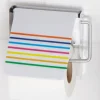 Dérouleur papier WC blanc rayures colorés^Gifi Hot