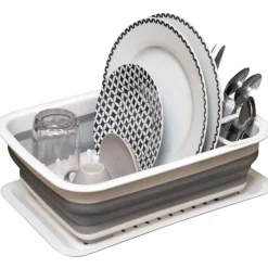 Gifi Rangement De Cuisine^Egouttoir à vaisselle rétractable avec plateau
