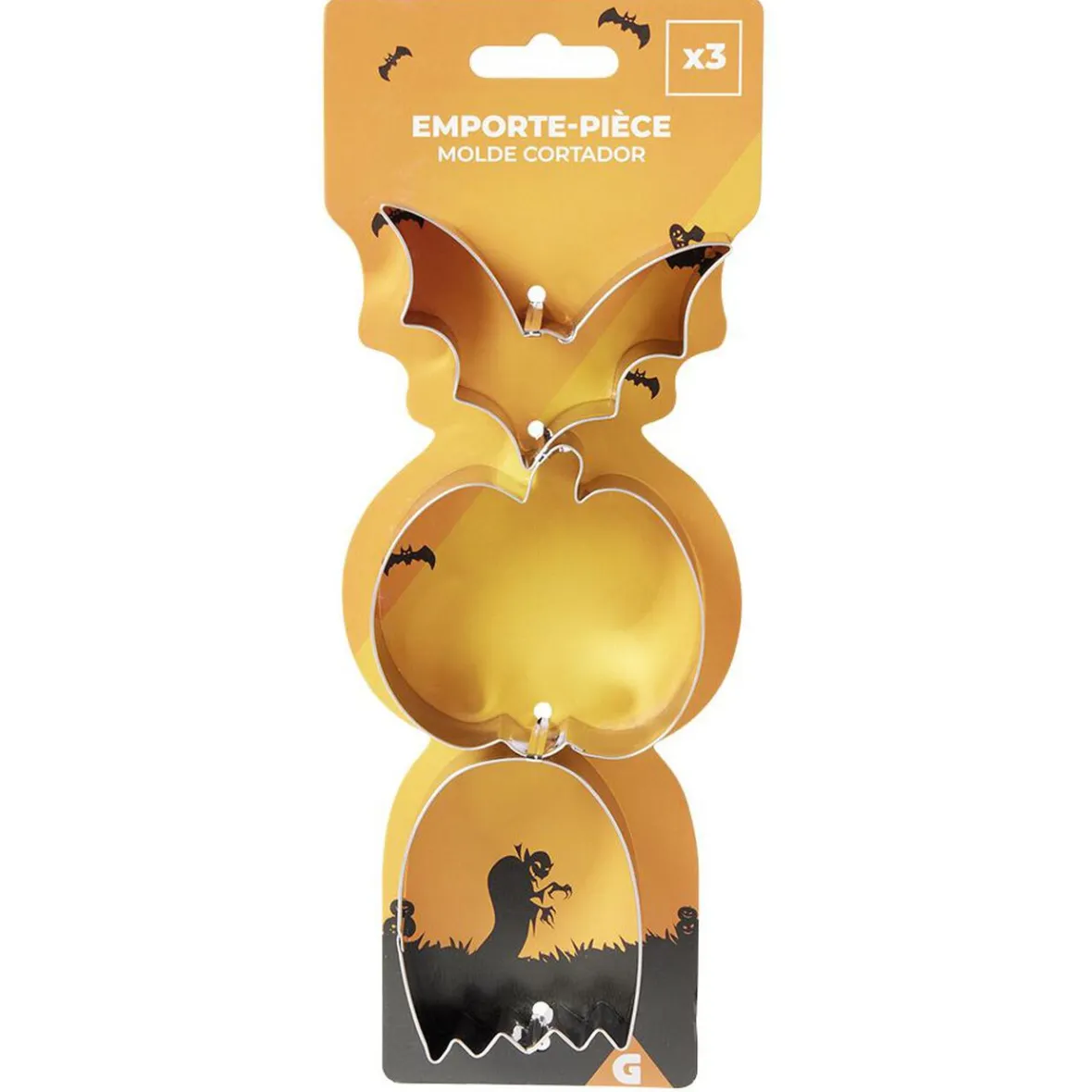 Gifi Cuisson^Emporte pièce décor Halloween inox x3