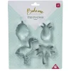 Gifi Cuisson^Emporte pièce forme Ananas Palmier Flamant rose Feuille x4