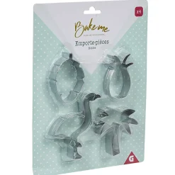 Gifi Cuisson^Emporte pièce forme Ananas Palmier Flamant rose Feuille x4
