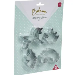 Gifi Cuisson^Emporte pièce forme Licorne Arc en ciel Couronne x4