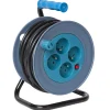 Enrouleur de câble compact 15 m multiprises x4 bleu et noir^Gifi Best
